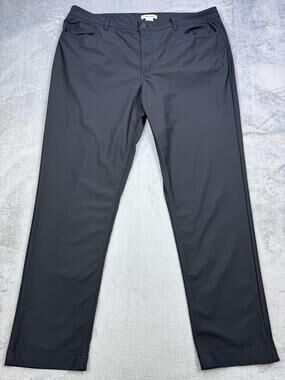 Thom Aaron Pants Mens 38x30 Black Performance Chino Straight Leg Golf Casual